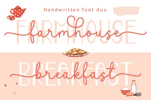 Farmhouse Breakfast Duo: A Font Pairing for Authentic Branding